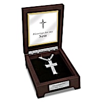 Genuine White Sapphire Blessed Son Pendant Necklace