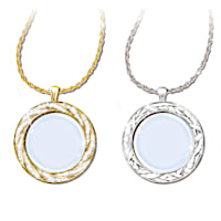 "Visions Of Beauty" Magnifying Glass Pendant Necklace Set