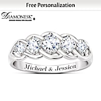 "Love Of A Lifetime" Diamonesk Personalized Anniversary Ring