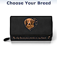 "Paw Prints On My Heart" Women's Trifold Wallet