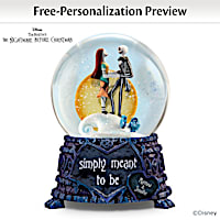 Jack And Sally Meant To Be Personalized Musical Snowglobe