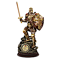 Armor Of God Cold-Cast Bronze Sculpture With Challenge Coin