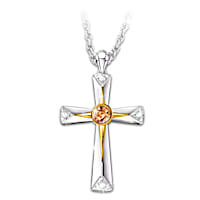 Grounded In Faith Diamond Pendant Necklace