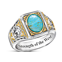 Genuine Turquoise Strength Of The West Ring