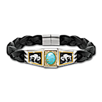 Genuine Turquoise Strength Of The West Men's Bracelet