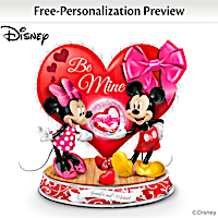 Disney Be Mine, Always Personalized Glitter Globe