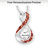 Diamond & Birthstone Daughter Personalized Pendant Necklace