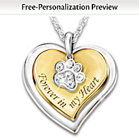 Pet Remembrance Forever In My Heart Personalized Necklace