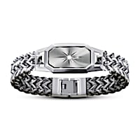 "Dream Big, My Son" Flex-Chain Bracelet With White Sapphire