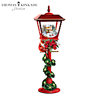 Thomas Kinkade Lighted Lantern With Holiday Music And Timer