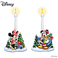 Mickey Mouse And Minnie Mouse Holiday Flameless Candle Set