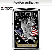 Proud Veteran Personalized Zippo&reg; Lighter