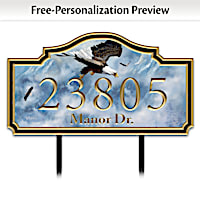 Eagle Majesty Personalized Address Sign