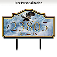 Eagle Majesty Personalized Address Sign