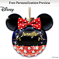 Disney Timeless Memories Minnie Mouse Personalized Ornament