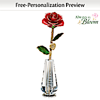 I Love You Today, Tomorrow, Always Personalized Real Rose Centerpiece