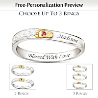 “Love At First Sight” Personalized Birthstone Family Ring