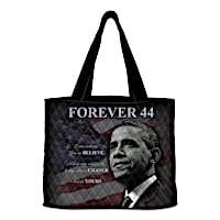 "Forever 44" Barack Obama Quilted Tote Bag With Quote