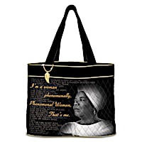 Maya Angelou Quilted Tote With "Phenomenal Woman" Excerpts