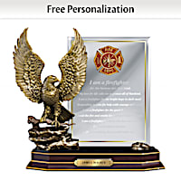 "A Firefighter's Honor" Sculpture With Personalized Plaque