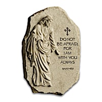 "I Am With You Always" Inspirational Sculpted Jesus Plaque