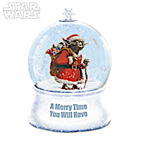 STAR WARS Christmas Yoda Glitter Globe With Lights