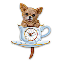 Chihuahua Pup In A Cup Wall Clock