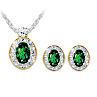Earthly Beauty Pendant Necklace And Earrings Set