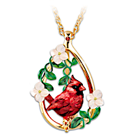 "Heaven's Beauty" Pendant Necklace With Genuine Garnet Gem