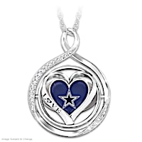 "My Heart Flips For The Cowboys" 2-In-1 Flip Necklace