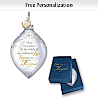 "Dazzling Holiday Romance" Personalized Illuminated Ornament