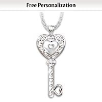 Granddaughter Personalized Diamond Pendant Necklace