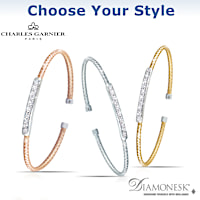 Charles Garnier Weave Design Solid Sterling Silver Bracelets