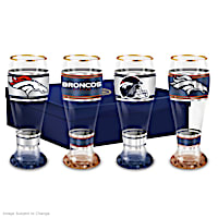 Denver Broncos Four-Piece Pilsner Glass Set