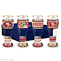 San Francisco 49ers Four-Piece Pilsner Glass Set