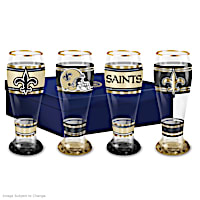 New Orleans Saints Four-Piece Pilsner Glass Set