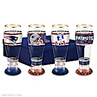 New England Patriots Four-Piece Pilsner Glass Set