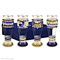 Minnesota Vikings Four-Piece Pilsner Glass Set