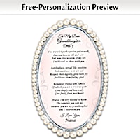 Pearls Of Wisdom Personalized Poem Frame