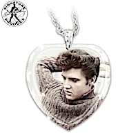 Elvis Love Me Tender Sterling Silver Pendant Necklace