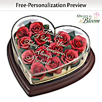 Love Blooms Forever Personalized Musical Floral Centerpiece