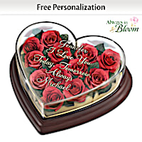 Love Blooms Forever Personalized Musical Floral Centerpiece