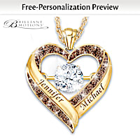 "Endless Love" Brilliant Motions Pendant Engraved With Names