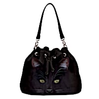 "MystiCool Cat" Women's Cat-Themed Fleece Handbag