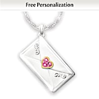My Granddaughter, I Love You Personalized Pendant Necklace