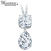 Queen Elizabeth-Inspired 40-Carat Diamonesk Pendant Necklace