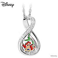 Disney's Ariel Infinity Necklace With Crystals