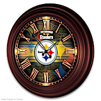 Pittsburgh Steelers Illuminated Atomic Wall Clock