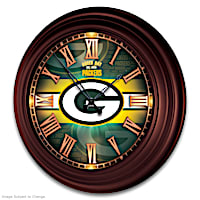 Green Bay Packers Illuminated Atomic Wall Clock