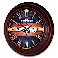 Denver Broncos Illuminated Atomic Wall Clock